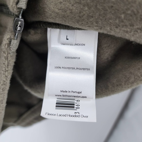 Faith Connexion Women's Green Full Zip Hooded Sweater Sweatshirt Size Large NWT - Picture 6 of 8